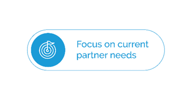 Image text: Focus on current partner needs